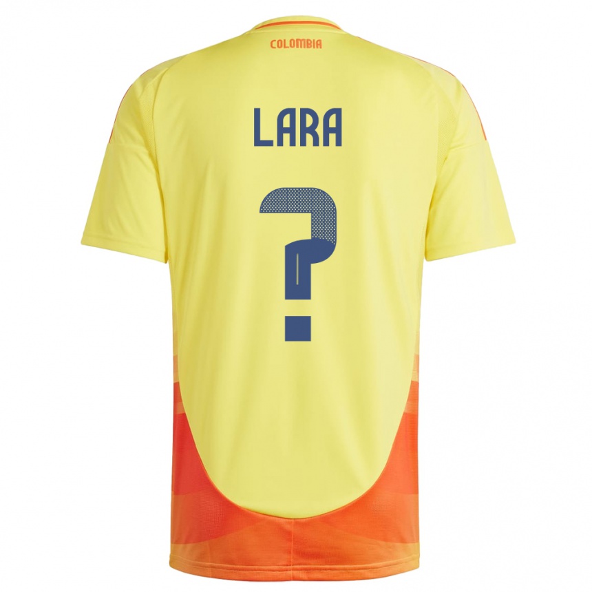 Kids Football Colombia Nicolás Lara #0 Yellow Home Jersey 24-26 T-Shirt Australia