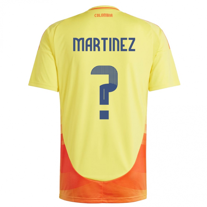 Kids Football Colombia Edwin Martínez #0 Yellow Home Jersey 24-26 T-Shirt Australia