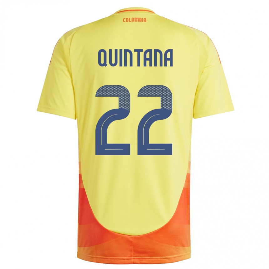 Kids Football Colombia Breiner Quintana #22 Yellow Home Jersey 24-26 T-Shirt Australia