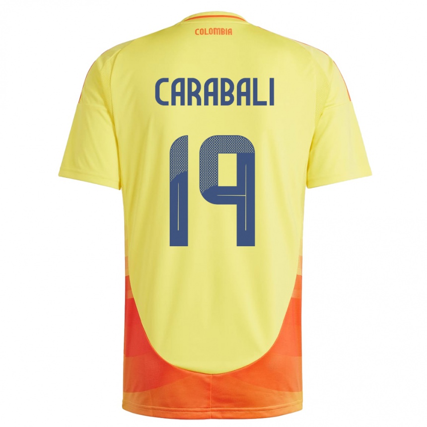 Kids Football Colombia Jorelyn Carabalí #19 Yellow Home Jersey 24-26 T-Shirt Australia