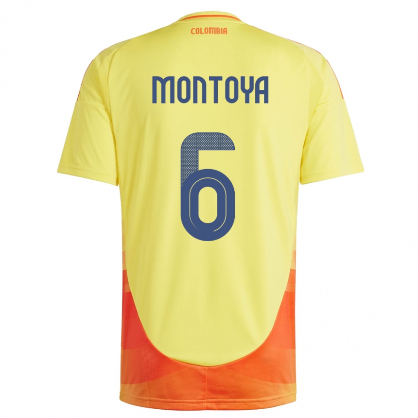 Kids Football Colombia Daniela Montoya #6 Yellow Home Jersey 24-26 T-Shirt Australia