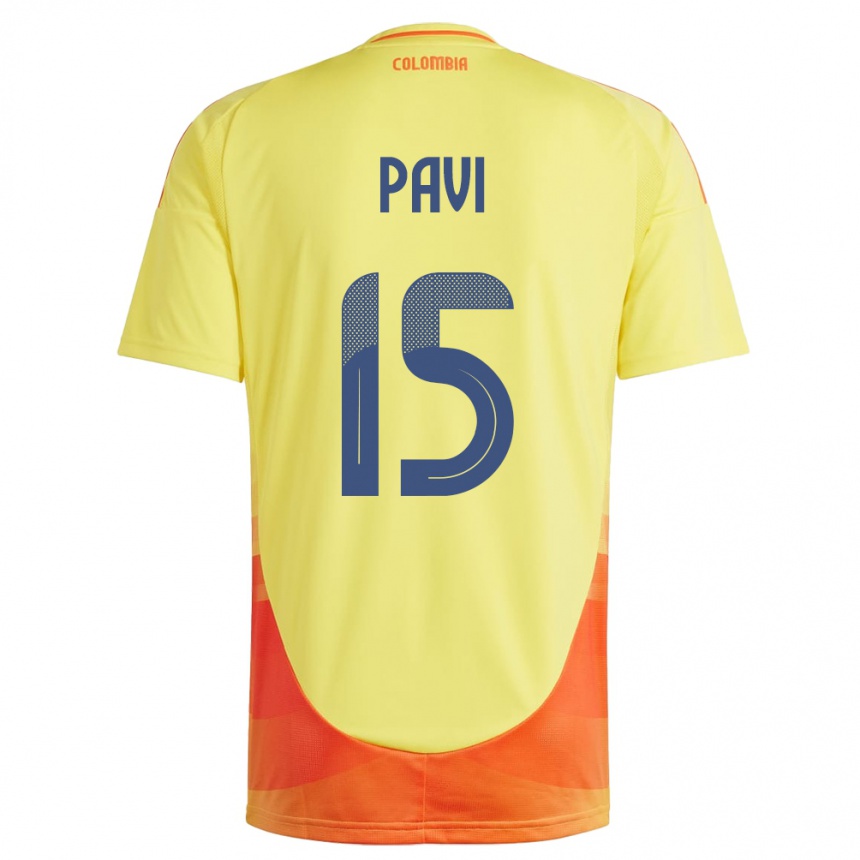 Kids Football Colombia Manuela Paví #15 Yellow Home Jersey 24-26 T-Shirt Australia