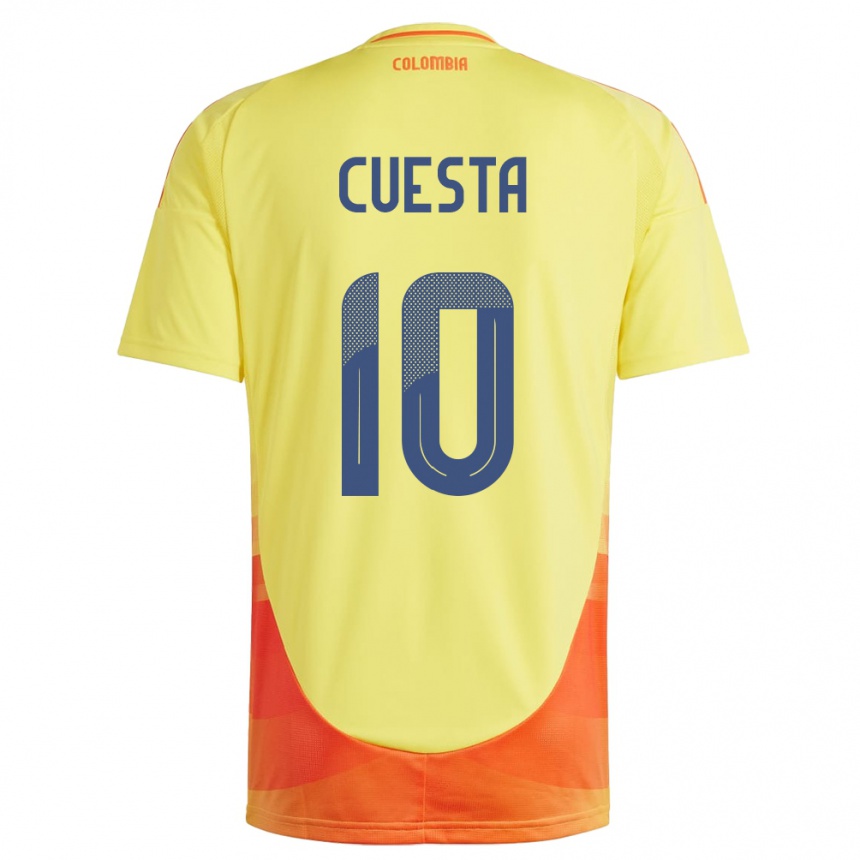 Kids Football Colombia Yisela Cuesta #10 Yellow Home Jersey 24-26 T-Shirt Australia