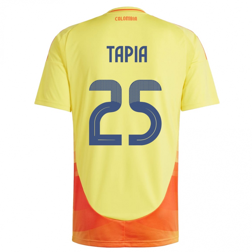 Kids Football Colombia Katherine Tapia #25 Yellow Home Jersey 24-26 T-Shirt Australia