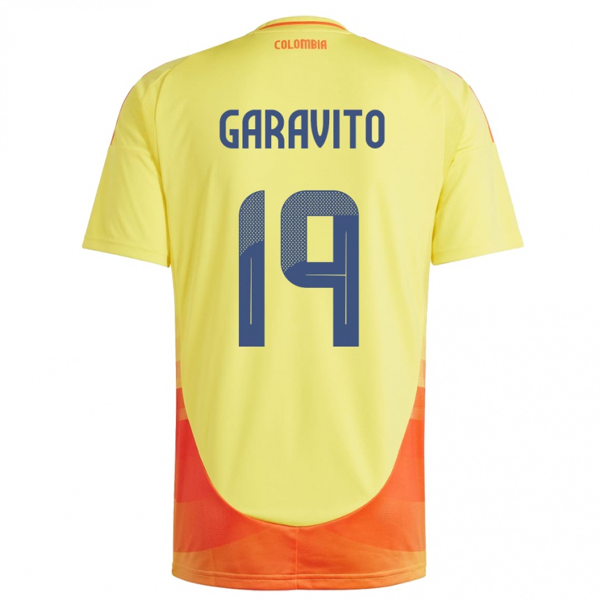 Kids Football Colombia Laura Garavito #19 Yellow Home Jersey 24-26 T-Shirt Australia