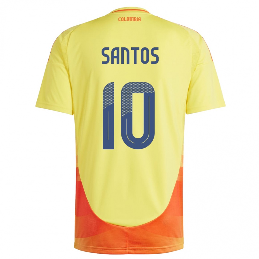 Kids Football Colombia Leicy Santos #10 Yellow Home Jersey 24-26 T-Shirt Australia