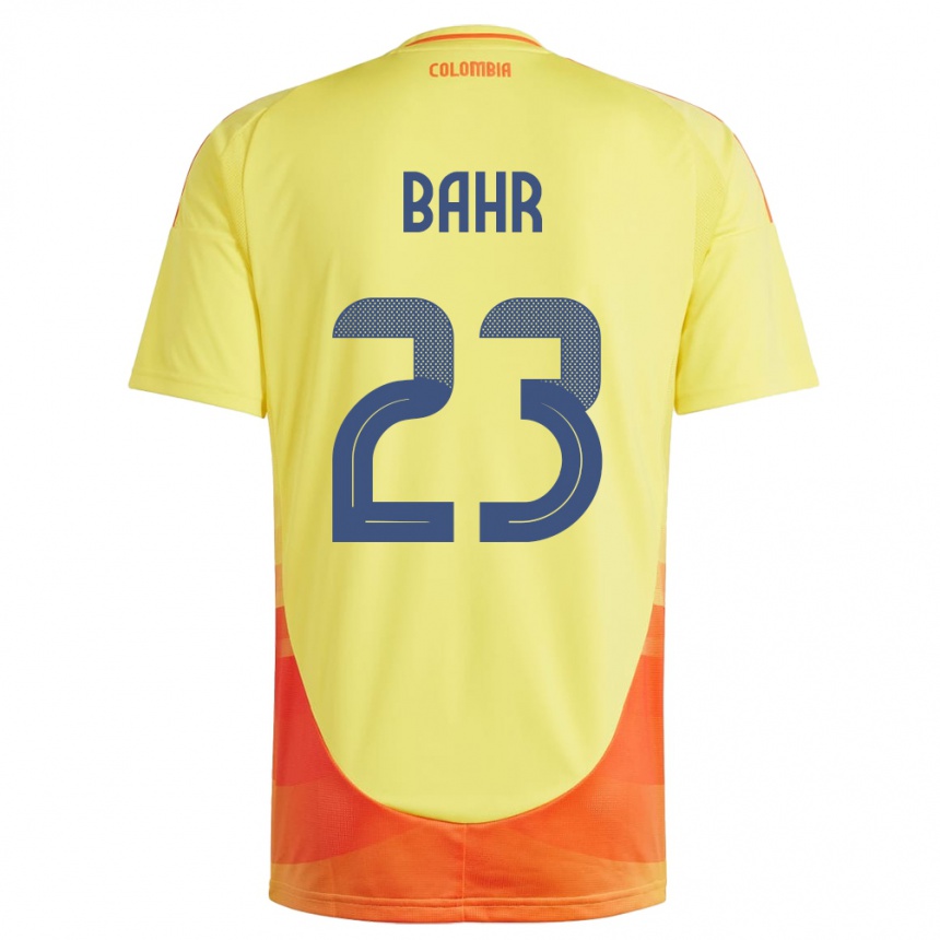 Kids Football Colombia Elexa Bahr #23 Yellow Home Jersey 24-26 T-Shirt Australia