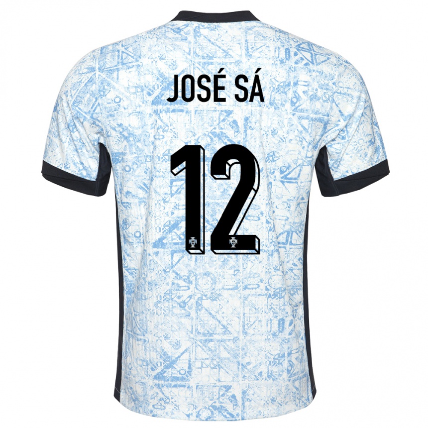 Kids Football Portugal Jose Sa #12 Cream Blue Away Jersey 24-26 T-Shirt Australia