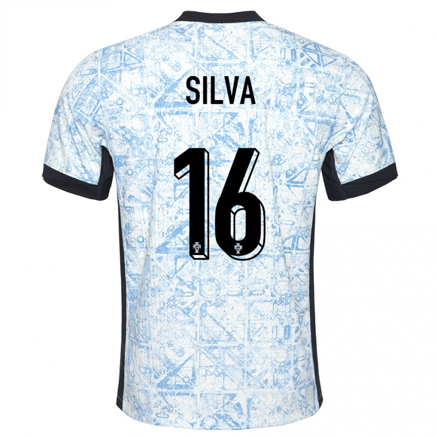 Kids Football Portugal Diana Silva #16 Cream Blue Away Jersey 24-26 T-Shirt Australia