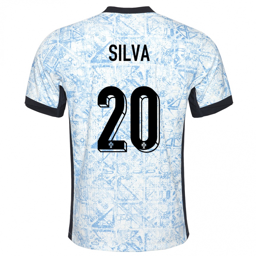 Kids Football Portugal Fabio Silva #20 Cream Blue Away Jersey 24-26 T-Shirt Australia