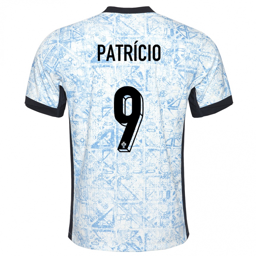 Kids Football Portugal Nuno Patricio #9 Cream Blue Away Jersey 24-26 T-Shirt Australia