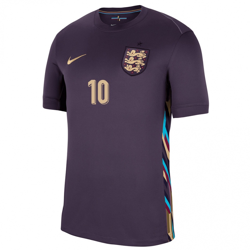 Kids Football England Raheem Sterling #10 Dark Raisin Away Jersey 24-26 T-Shirt Australia