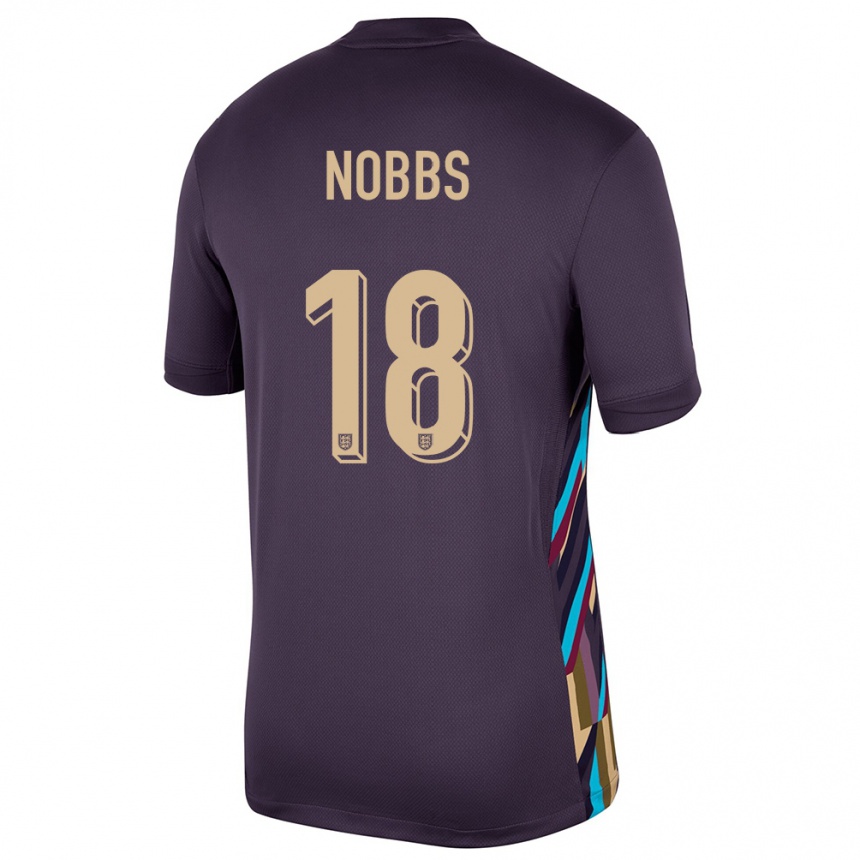 Kids Football England Jordan Nobbs #18 Dark Raisin Away Jersey 24-26 T-Shirt Australia