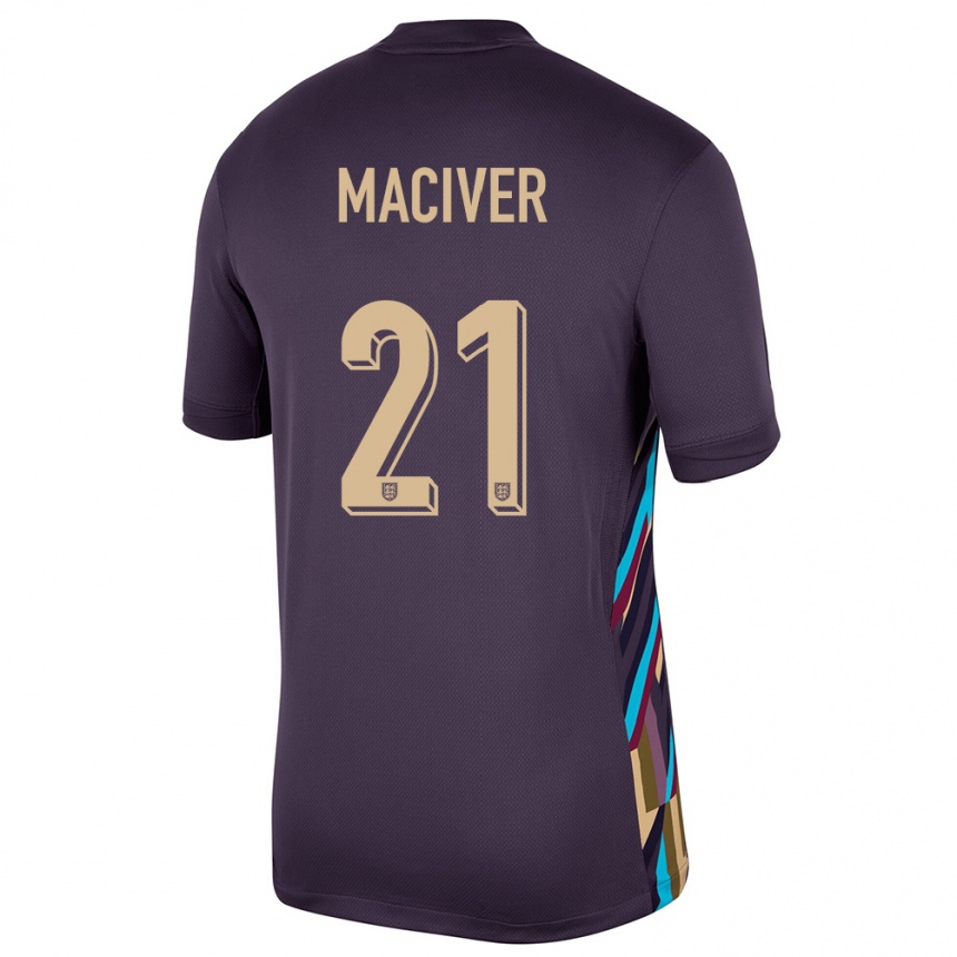 Kids Football England Sandy Maciver #21 Dark Raisin Away Jersey 24-26 T-Shirt Australia