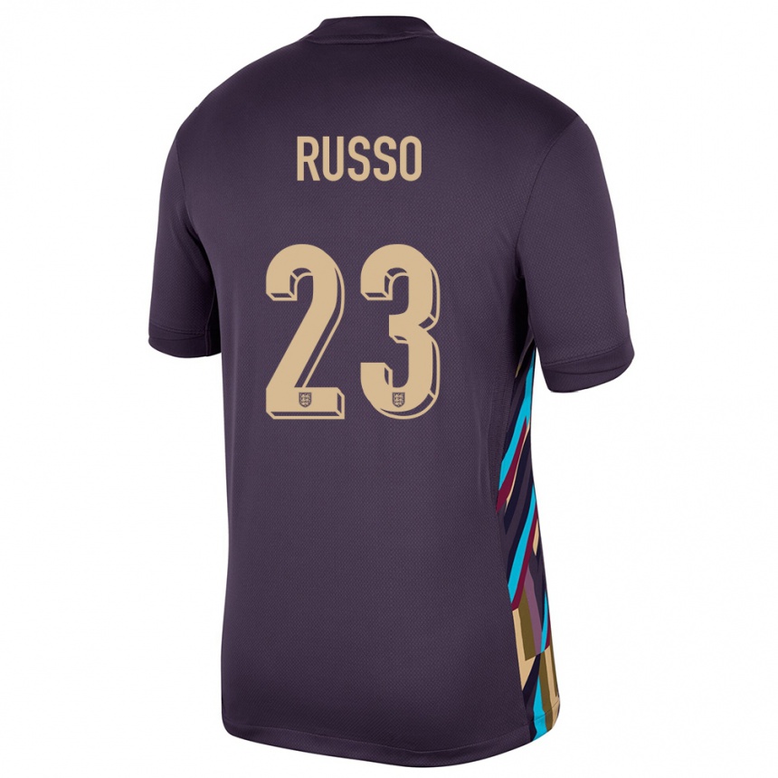 Kids Football England Alessia Russo #23 Dark Raisin Away Jersey 24-26 T-Shirt Australia