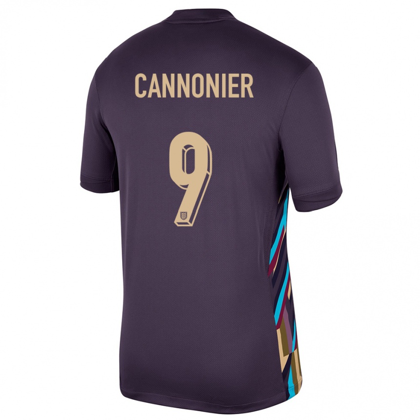 Kids Football England Oakley Cannonier #9 Dark Raisin Away Jersey 24-26 T-Shirt Australia