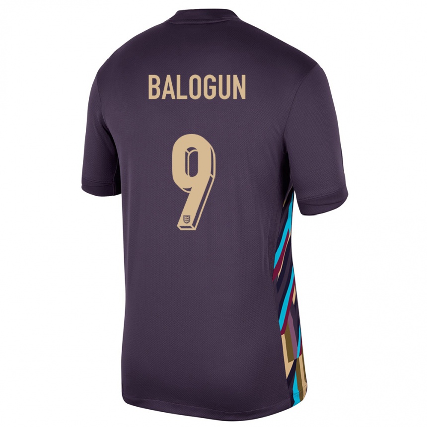 Kids Football England Folarin Balogun #9 Dark Raisin Away Jersey 24-26 T-Shirt Australia