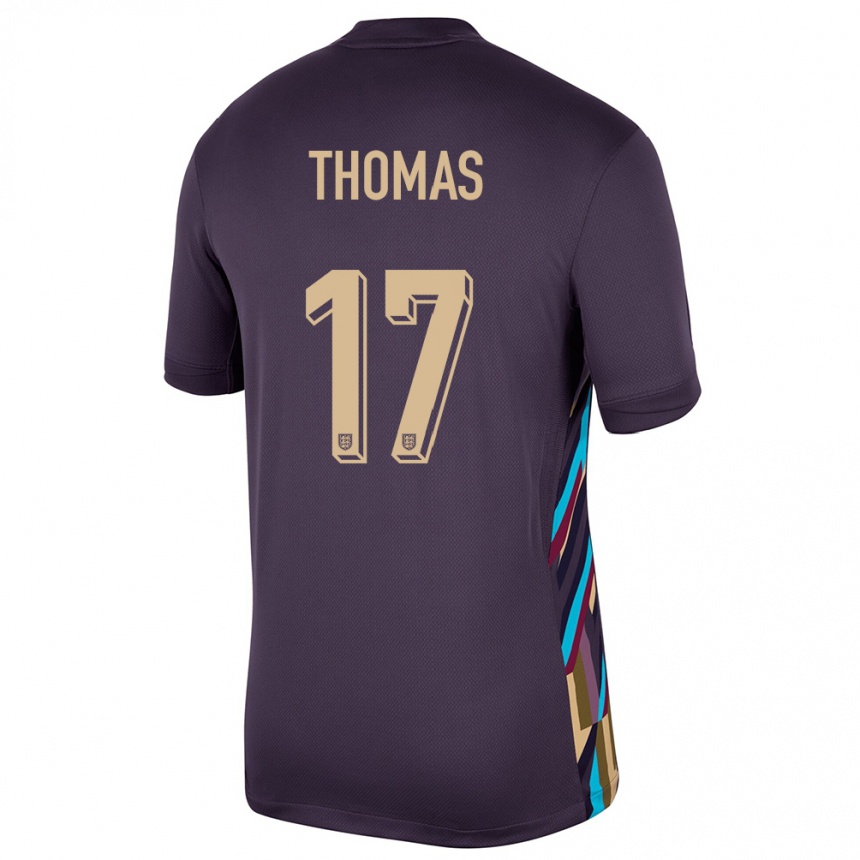 Kids Football England Luke Thomas #17 Dark Raisin Away Jersey 24-26 T-Shirt Australia