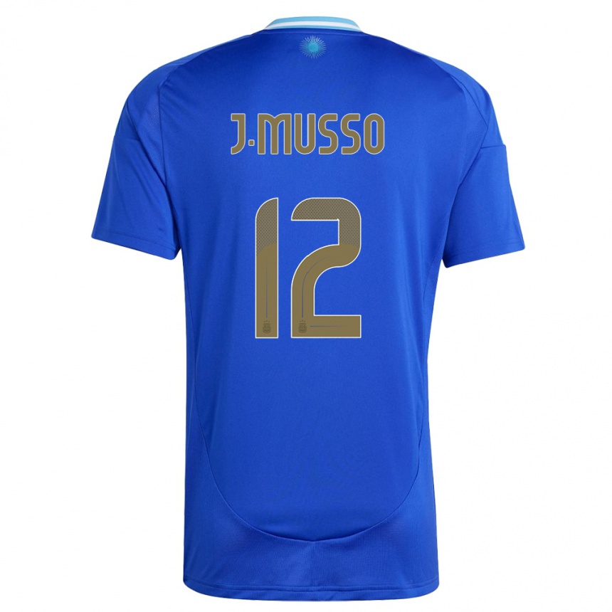 Kids Football Argentina Juan Musso #12 Blue Away Jersey 24-26 T-Shirt Australia