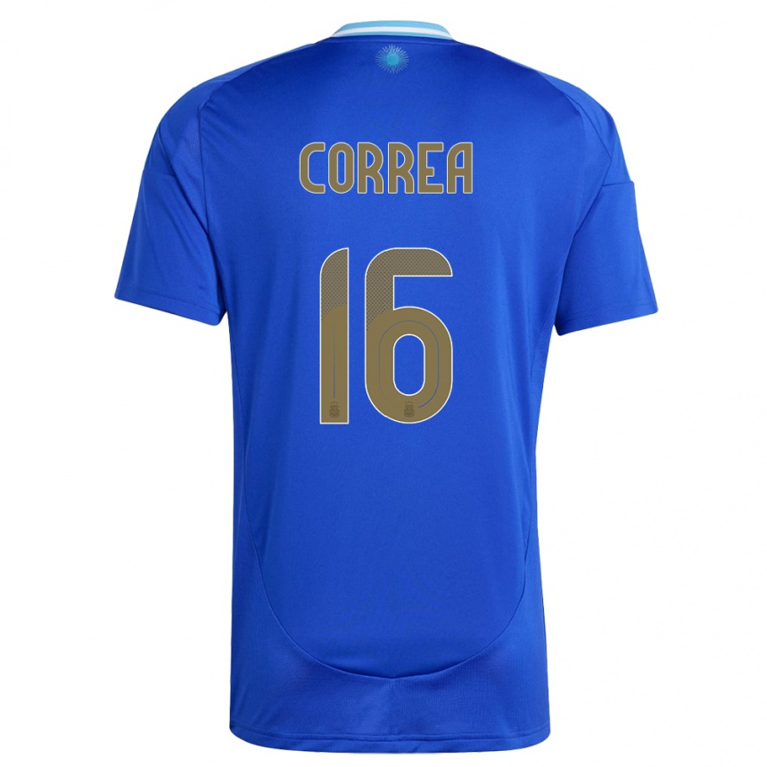 Kids Football Argentina Angel Correa #16 Blue Away Jersey 24-26 T-Shirt Australia