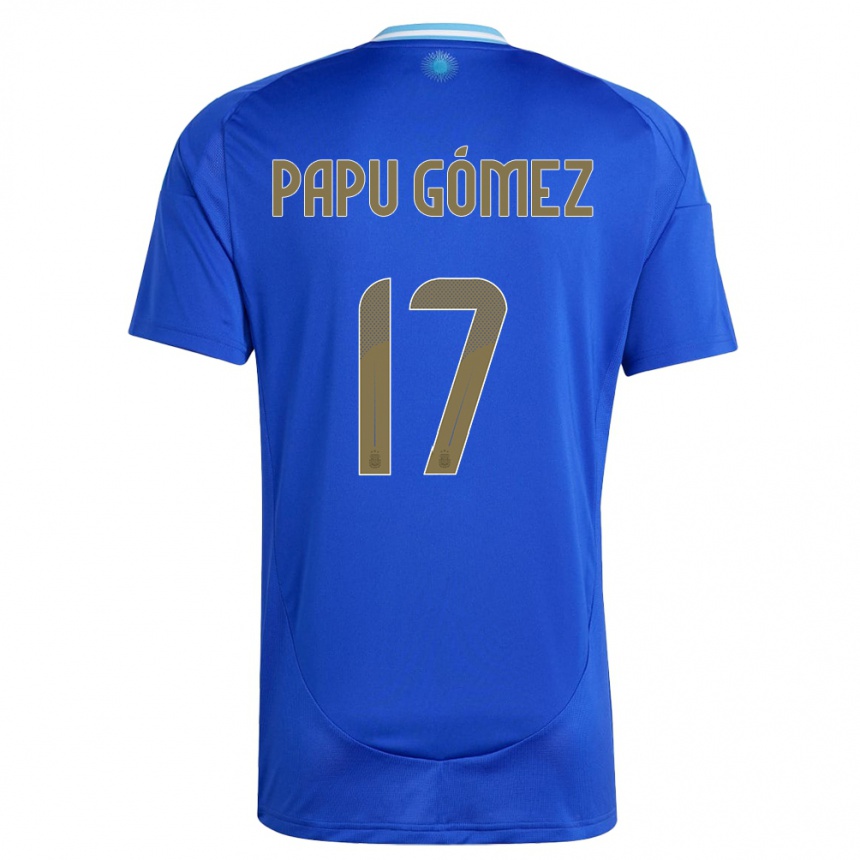 Kids Football Argentina Papu Gomez #17 Blue Away Jersey 24-26 T-Shirt Australia