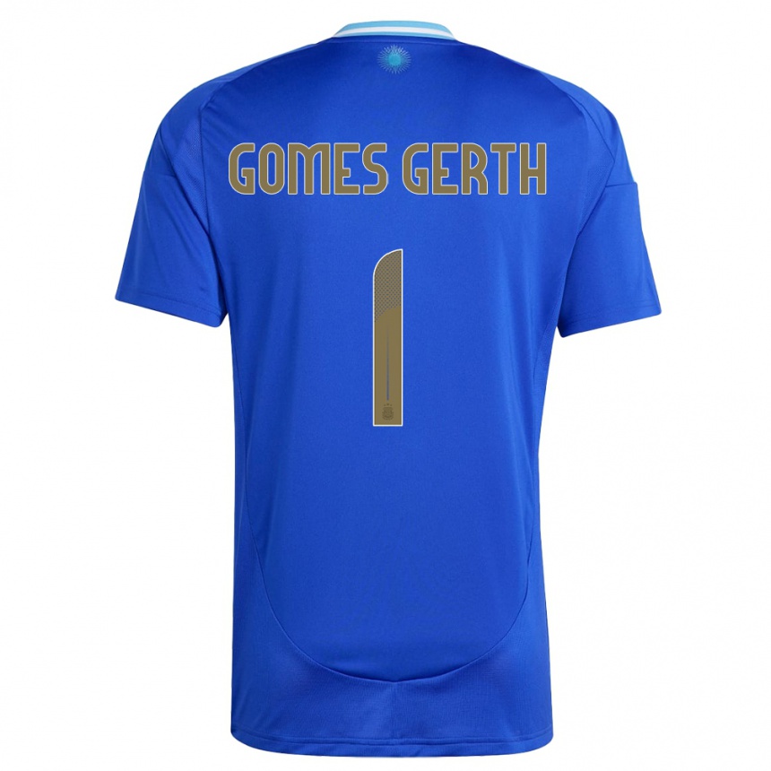 Kids Football Argentina Federico Gomes Gerth #1 Blue Away Jersey 24-26 T-Shirt Australia