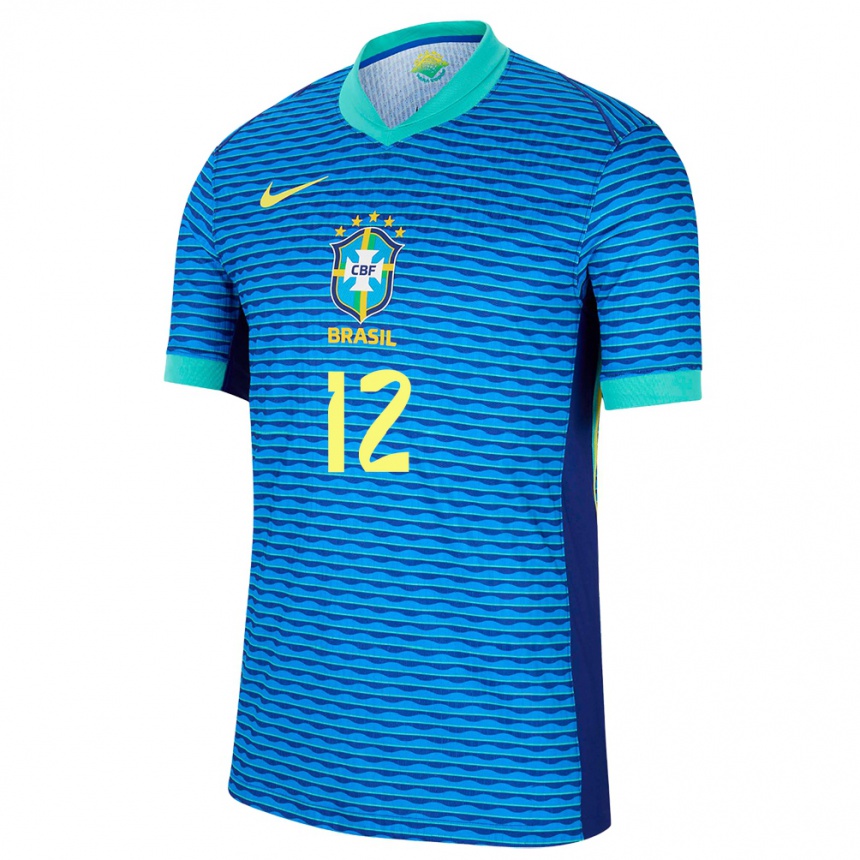 Kids Football Brazil Weverton #12 Blue Away Jersey 24-26 T-Shirt Australia