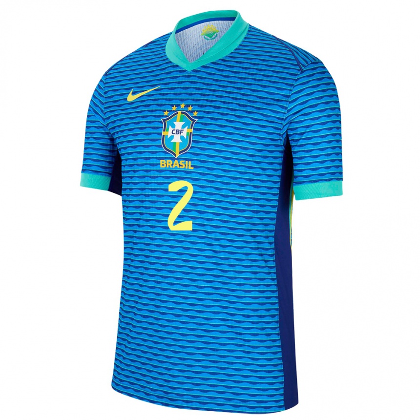 Kids Football Brazil Vinicius Tobias #2 Blue Away Jersey 24-26 T-Shirt Australia