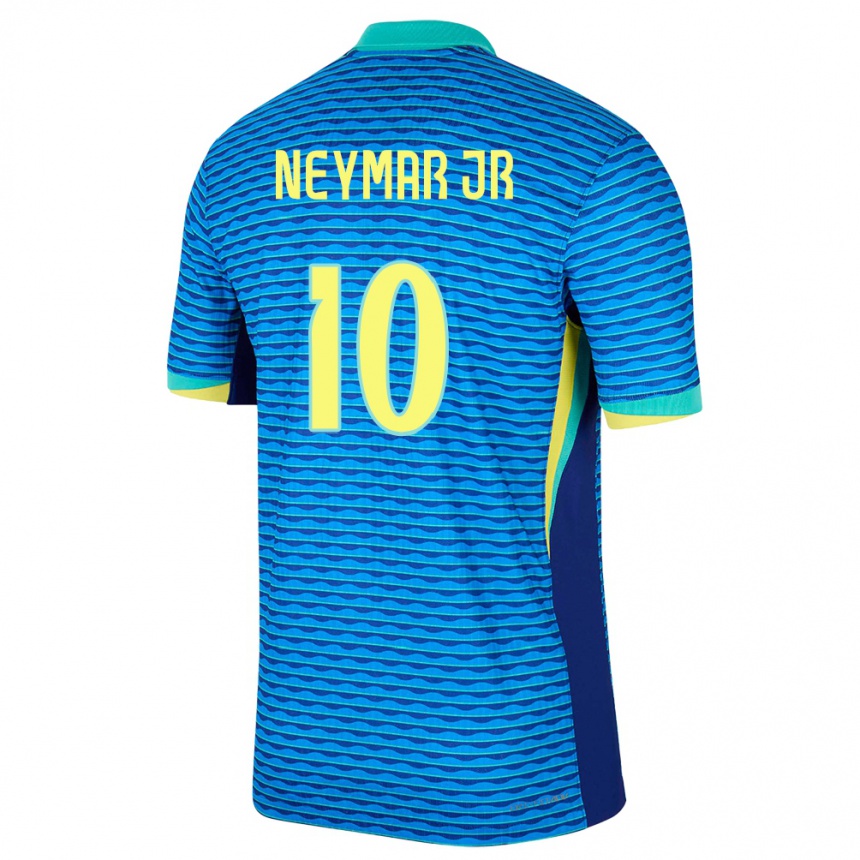 Kids Football Brazil Neymar #10 Blue Away Jersey 24-26 T-Shirt Australia