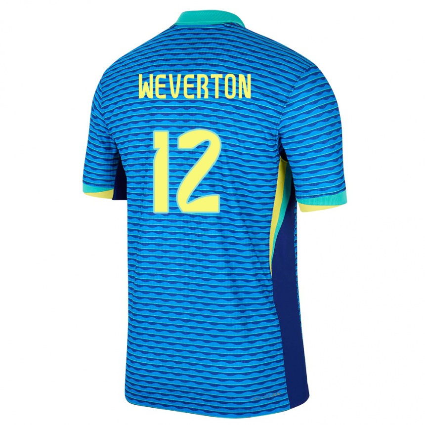 Kids Football Brazil Weverton #12 Blue Away Jersey 24-26 T-Shirt Australia