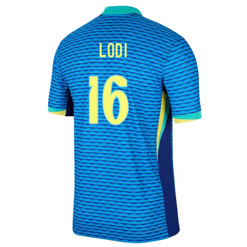 Kids Football Brazil Renan Lodi #16 Blue Away Jersey 24-26 T-Shirt Australia