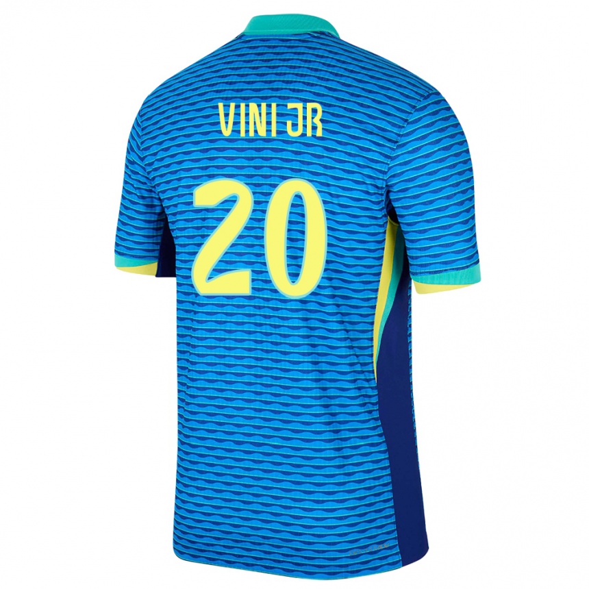 Kids Football Brazil Vinicius Junior #20 Blue Away Jersey 24-26 T-Shirt Australia