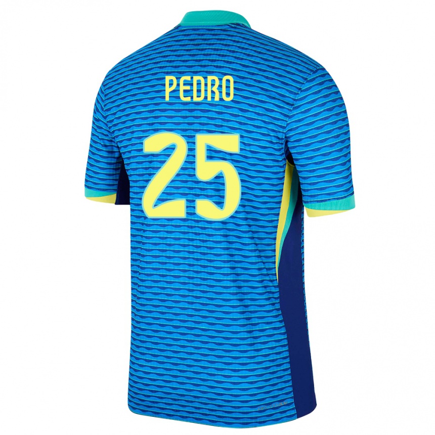 Kids Football Brazil Pedro #25 Blue Away Jersey 24-26 T-Shirt Australia