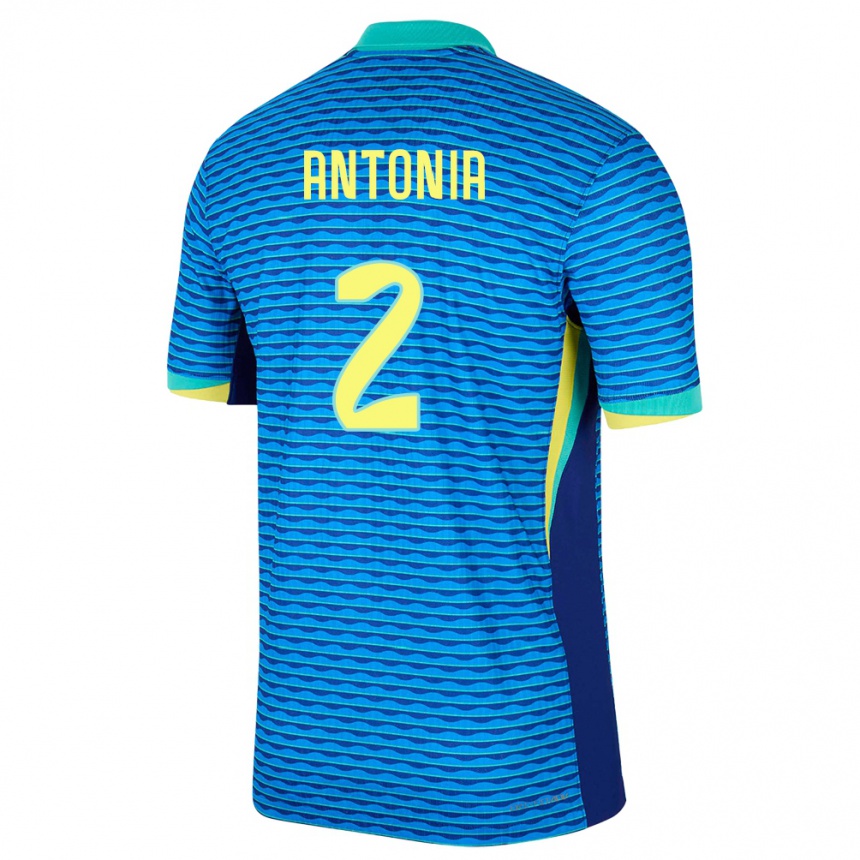 Kids Football Brazil Antonia #2 Blue Away Jersey 24-26 T-Shirt Australia