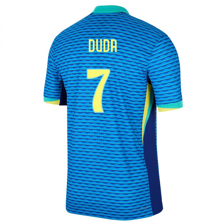 Kids Football Brazil Duda Francelino #7 Blue Away Jersey 24-26 T-Shirt Australia