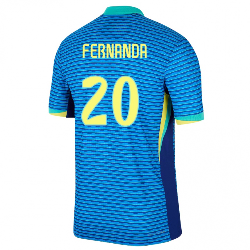 Kids Football Brazil Fernanda Palermo #20 Blue Away Jersey 24-26 T-Shirt Australia