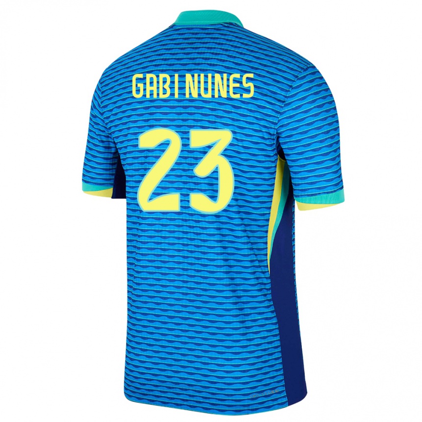 Kids Football Brazil Gabi Nunes #23 Blue Away Jersey 24-26 T-Shirt Australia