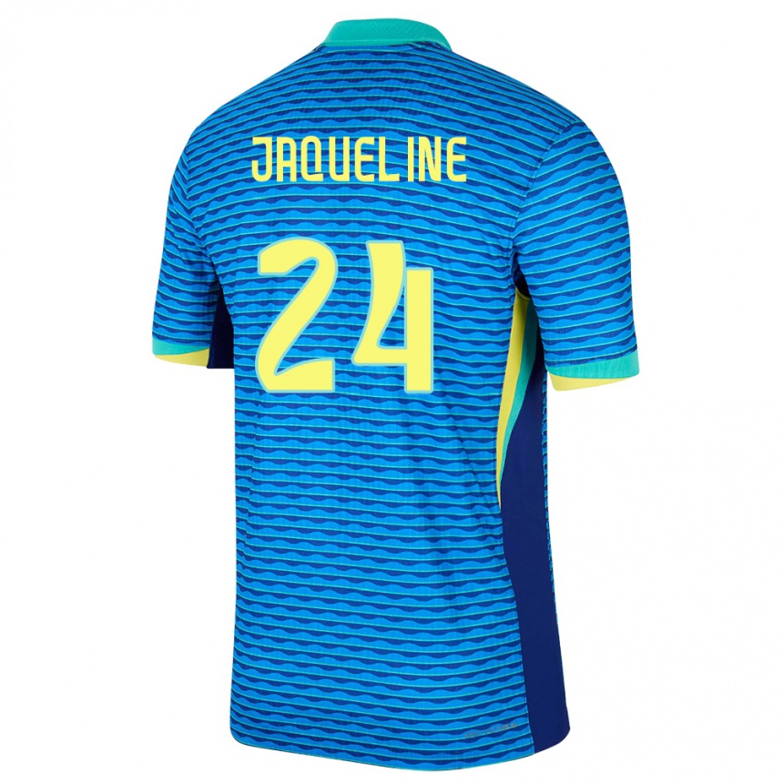 Kids Football Brazil Jaqueline #24 Blue Away Jersey 24-26 T-Shirt Australia