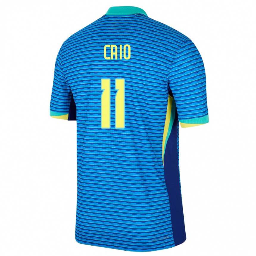 Kids Football Brazil Caio #11 Blue Away Jersey 24-26 T-Shirt Australia