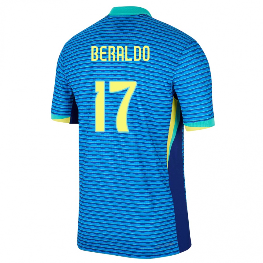 Kids Football Brazil Lucas Beraldo #17 Blue Away Jersey 24-26 T-Shirt Australia