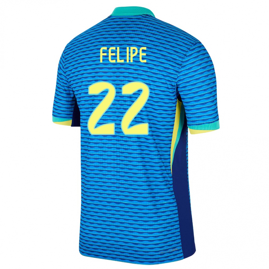 Kids Football Brazil Cayo Felipe #22 Blue Away Jersey 24-26 T-Shirt Australia