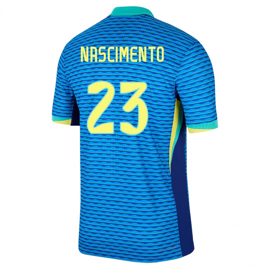 Kids Football Brazil Matheus Nascimento #23 Blue Away Jersey 24-26 T-Shirt Australia