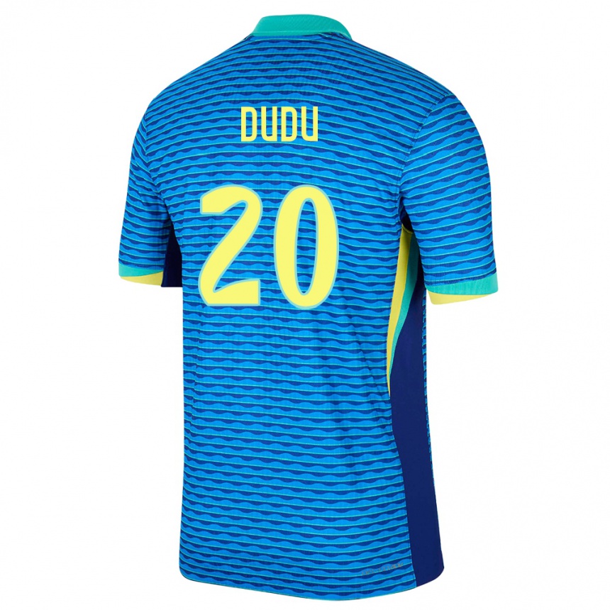 Kids Football Brazil Dudu #20 Blue Away Jersey 24-26 T-Shirt Australia