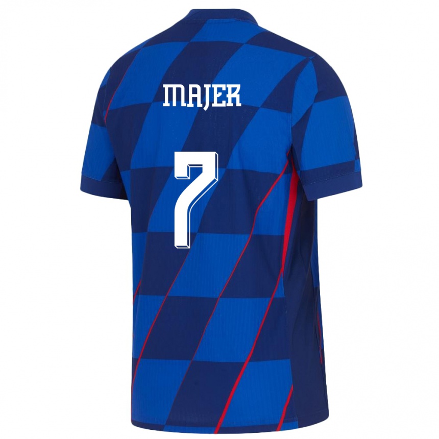 Kids Football Croatia Lovro Majer #7 Blue Away Jersey 24-26 T-Shirt Australia