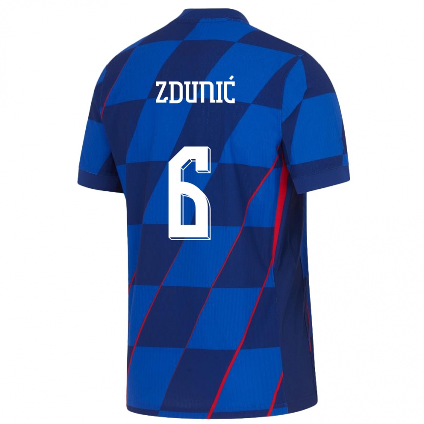 Kids Football Croatia Lea Zdunic #6 Blue Away Jersey 24-26 T-Shirt Australia