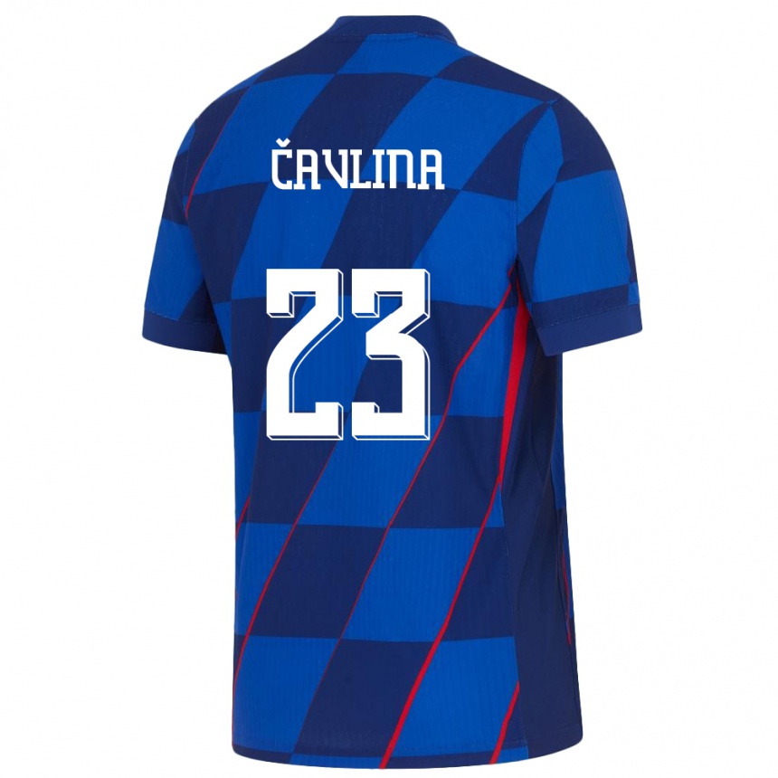 Kids Football Croatia Nikola Cavlina #23 Blue Away Jersey 24-26 T-Shirt Australia