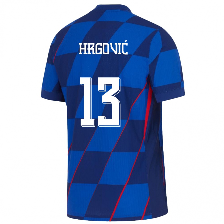 Kids Football Croatia Simun Hrgovic #13 Blue Away Jersey 24-26 T-Shirt Australia