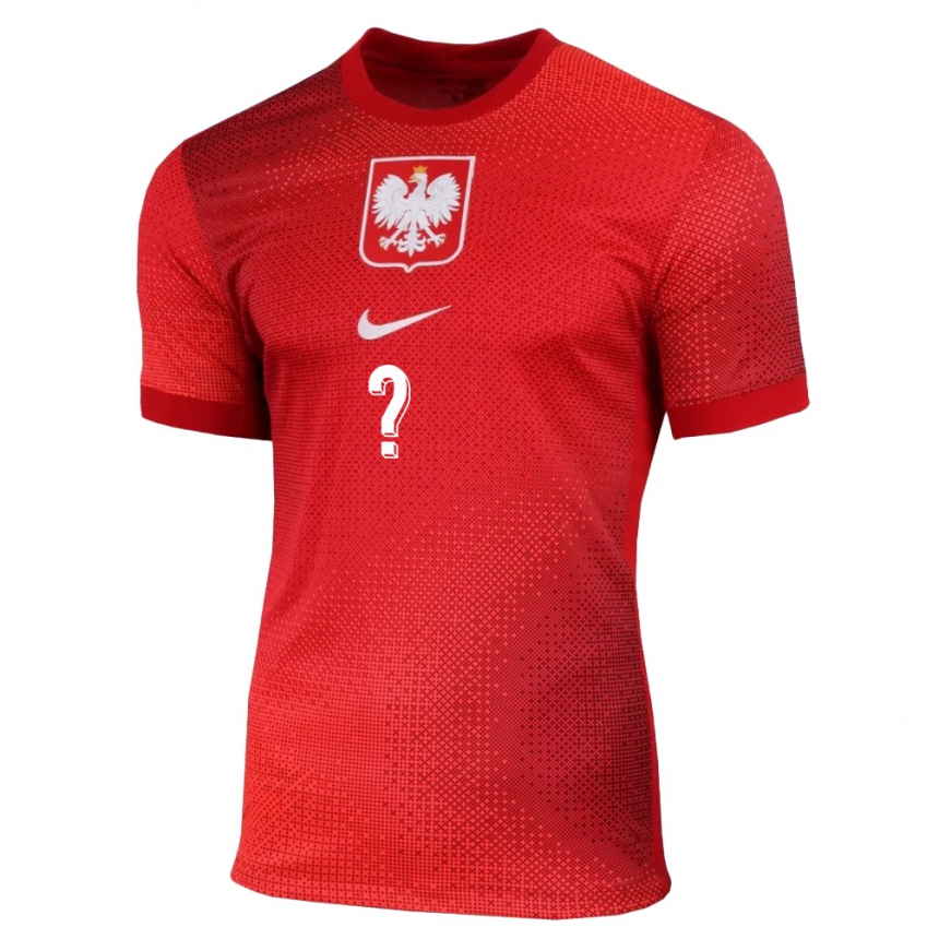 Kids Football Poland Your Name #0 Red Away Jersey 24-26 T-Shirt Australia