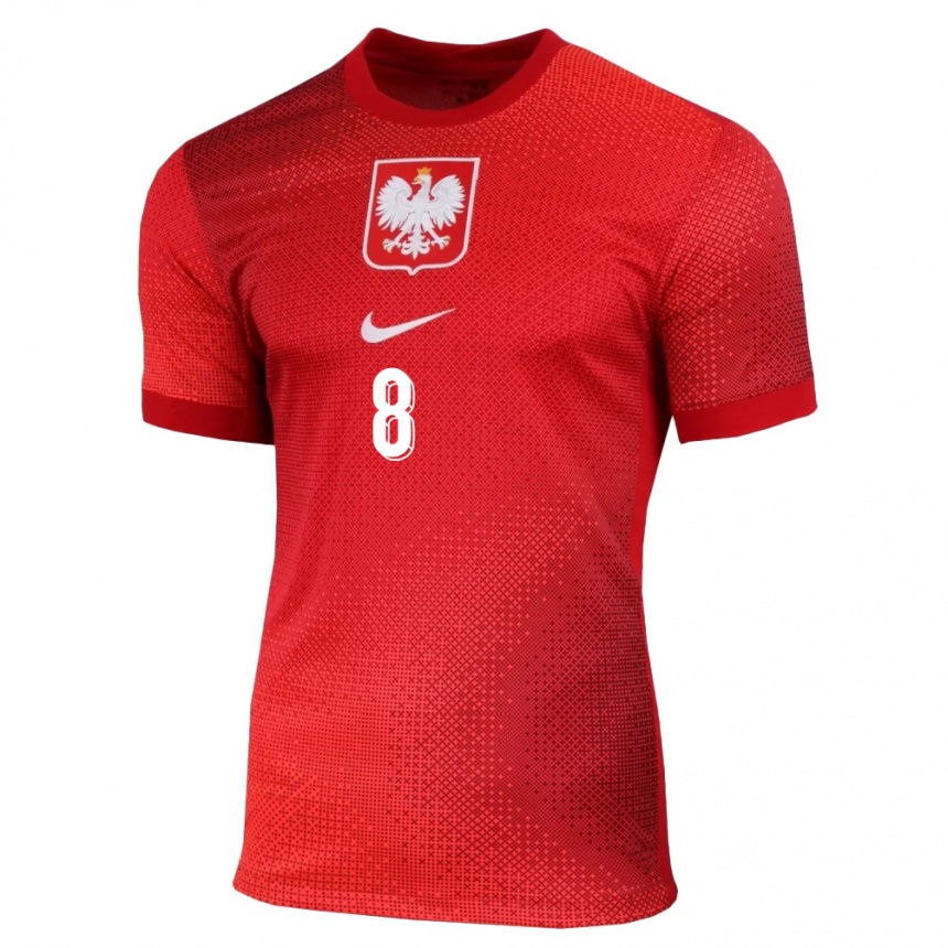 Kids Football Poland Kinga Kozak #8 Red Away Jersey 24-26 T-Shirt Australia