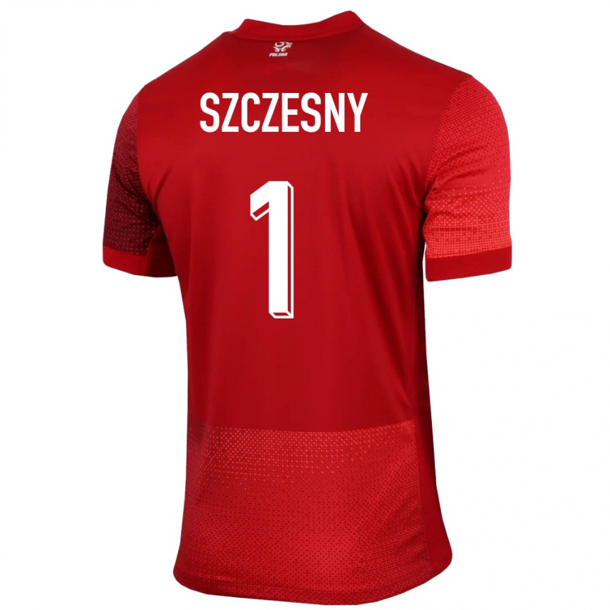 Kids Football Poland Wojciech Szczesny #1 Red Away Jersey 24-26 T-Shirt Australia